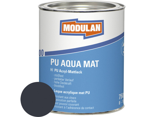 Laque MODULAN 6200 PU Aqua mat RAL 7016 anthracite 750 ml