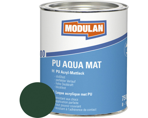 Laque MODULAN 6200 PU Aqua mat RAL 6005 vert mousse 750 ml