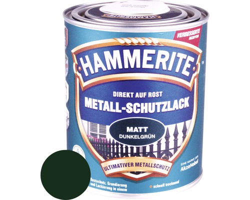 Peinture antirouille & peinture métal HAMMERITE mate vert foncé 750 ml