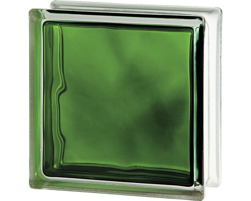 Pavé de verre vert