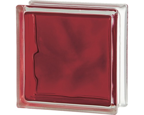 Pavé de verre rouge