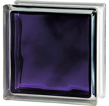 Pavé de verre avec intérieur violet