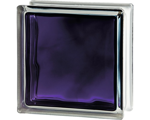 Pavé de verre avec intérieur violet