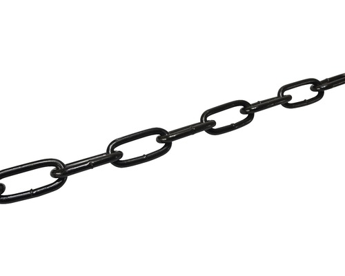 Pösamo Schweisskette Ø 8 mm Stahl schwarz verzinkt 10 m Schwarze Kette