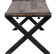 Table en bois avec structure en métal