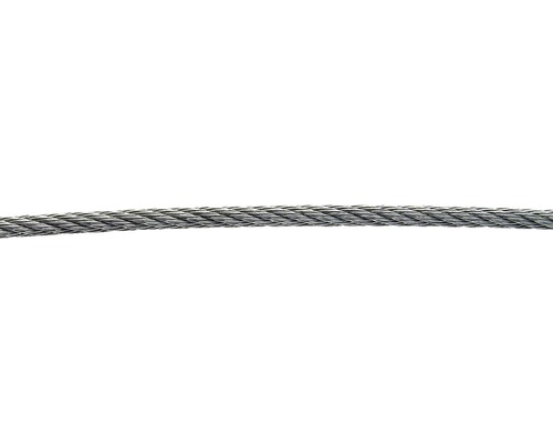 Pösamo Câble d'acier Ø 5 mm acier inoxydable 10 m Corde de polychanvre grise