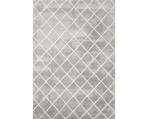 Tapis Shaggy losange Stream gris moyen 160x230 cm