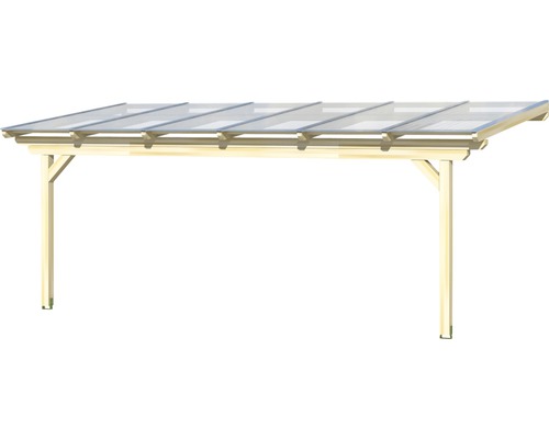 Holzcarport mit transparentem Dach