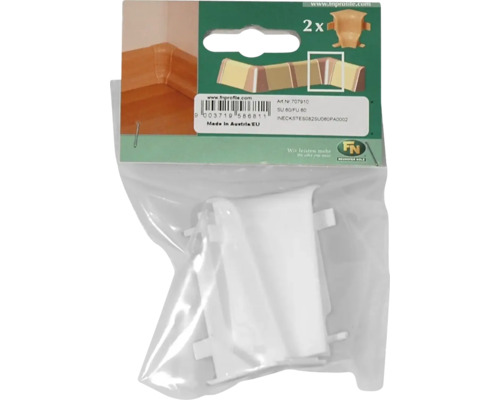 Kunststoff Innenecken für Sockelleisten, zwei Stück