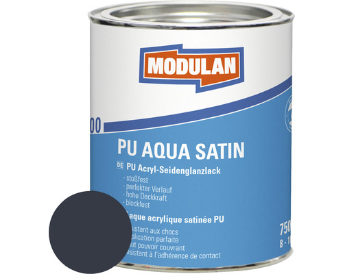 Laque MODULAN 6200 PU Aqua Satin RAL 7016 anthracite 750 ml