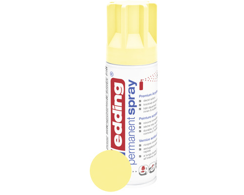 edding 5200 permanent Spray pastellgelb 200 ml Edding Permanent Spraydose mit Farbfeld