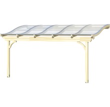 Carport en bois avec toit transparent