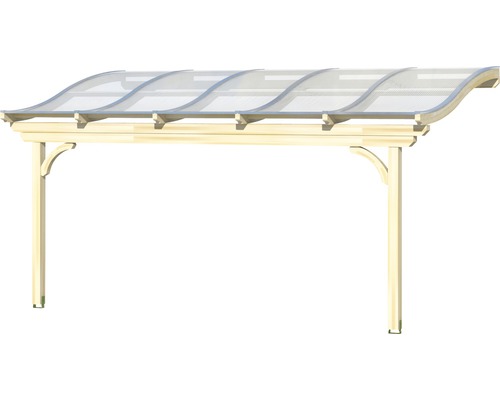 Holzcarport mit transparentem Dach