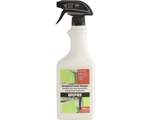 Wepos Nettoyant pour façades haute brillance 750 ml Nettoyant pour façades brillantes WEPOS dans un vaporisateur de 750 millilitres