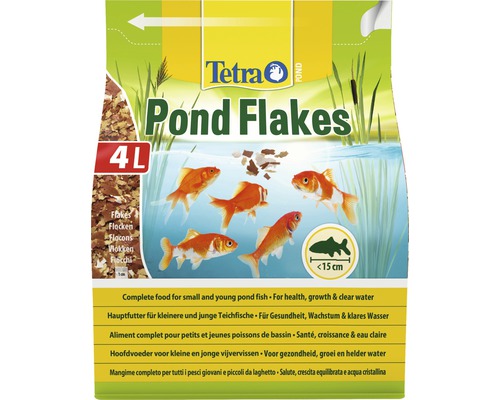 TetraPond Nourriture pour poissons Flakes 4 L Tetra Pond Flakes nourriture pour poissons de bassin petits et jeunes, 4 litres