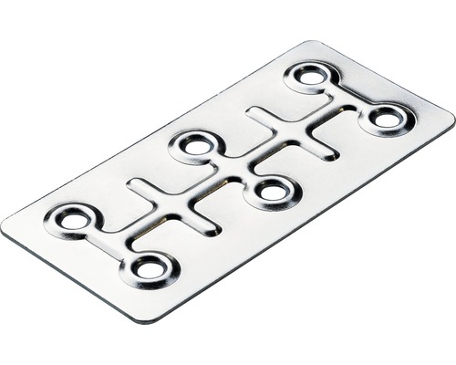 Tôle d’assemblage galvanisée 86x40 mm, 20 pièces Plaque de connexion métallique avec trous pour vis