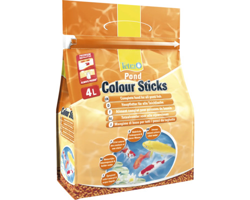 TetraPond Nourriture pour poissons Colour Sticks 4 L Aliment pour bassin Tetra Pond Colour Sticks, paquet de 4 litres