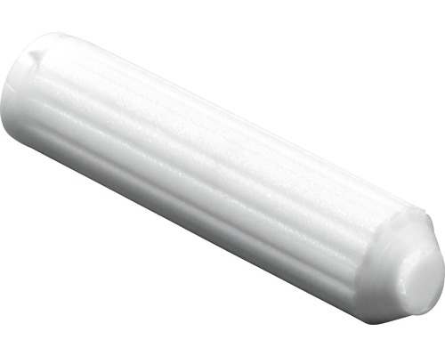 Cheville en plastique blanc 8x30 mm, 50 pièces