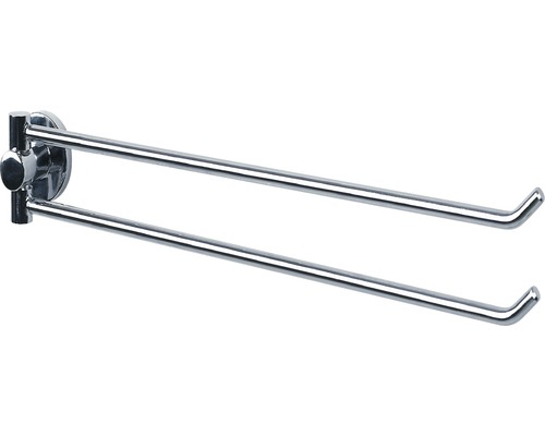 Double crochet mural en métal pour la présentation des produits