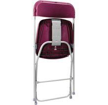 Chaise pliante repliée avec cadre en métal