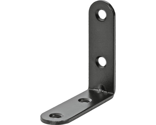 Équerre de chaise noir 50x50x15 mm, 25 pièces Equerre de fixation avec trous pour la fixation