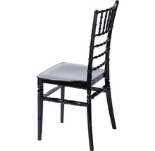 Chaise Chiavari noire en plastique