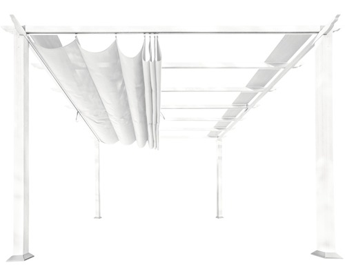 Pergola avec toit en tissu comme protection solaire