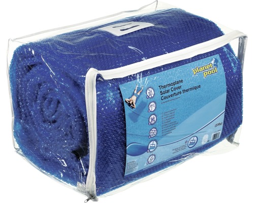 Bâche de recouvrement isotherme pour piscine Planet Pool pour bassin de forme ovale et octogonale 610x375 cm bleu