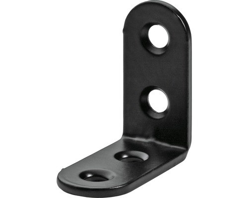 Équerre de chaise noir 30x30x15 mm, 25 pièces Équerre de fixation noire avec trous de vis