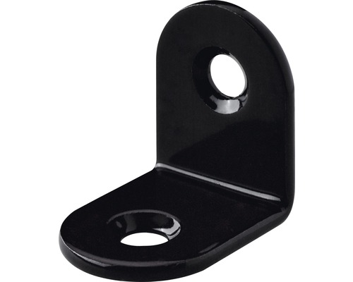 Équerre de chaise noir 20x20x15 mm, 50 pièces Equerre de fixation avec perçages