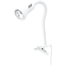 Lampe à pince blanche avec bras flexible