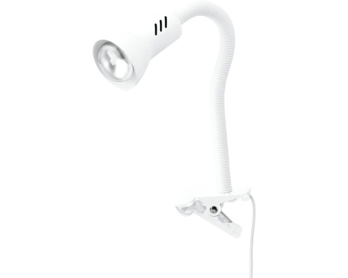 Lampe à pince blanche avec bras flexible
