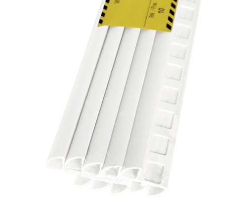 PVC Viertelkreisprofil Objekt-Fliesenschiene 10er Pack weiß 8 mm 300 cm