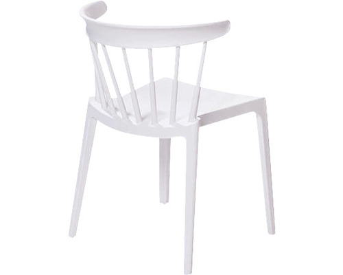 Chaise blanche avec dossier en plastique