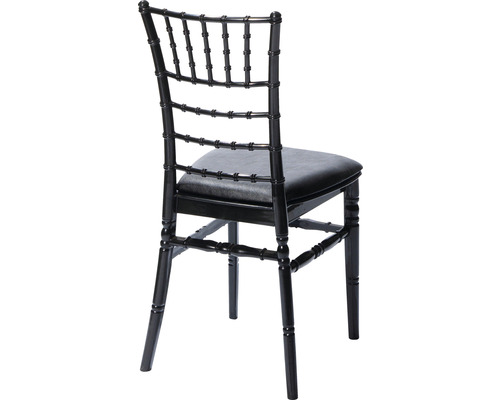 Chaise Chiavari noire avec coussin d''assise