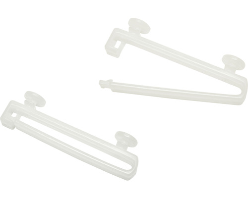 Deux roulettes de rideaux en plastique