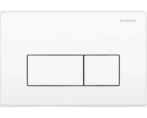 Plaque de commande GEBERIT Kappa 50 plaque blanc brillant / bouton blanc brillant 115.260.11.1