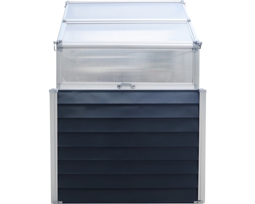 Jardinière surélevée avec rehausse en plastique et en bois