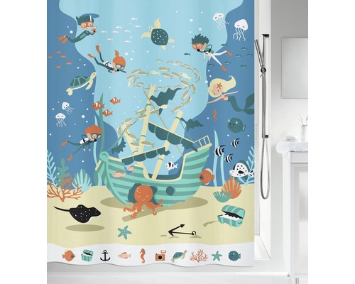 Rideau de douche spirella Pirates textile 180 x 200 cm 10.20161