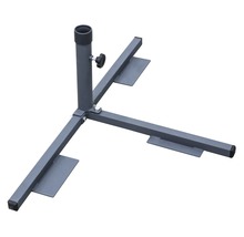 Support de parasol en acier avec trois pieds et vis de blocage