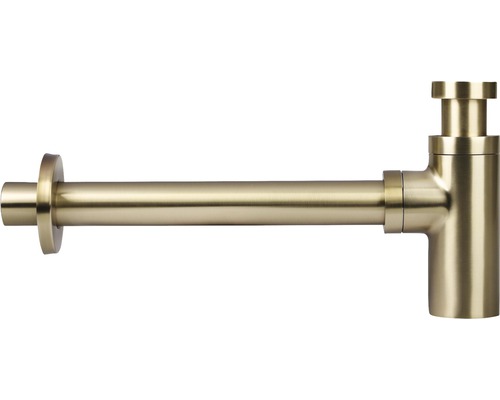Siphon à tasse Differnz pour lavabo 1 1/4 pouce x 32 mm doré mat 30.414.52 Siphon en métal