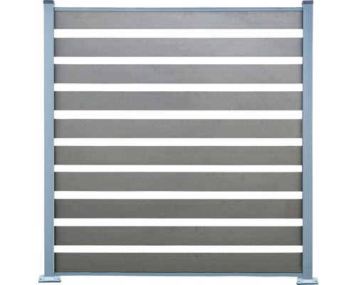 Clôture de confidentialité en plastique avec des lamelles horizontales