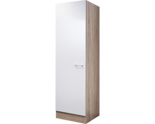 Geschirrschrank Flex Well Samoa weiss/Eiche 50x200x57 cm mit Drehtür