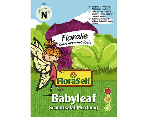 FloraSelf Floralie Gärtnern mit Kids Gemüsesamen Schnittsalat/Pflücksalat 'Baby Leaf Mix'