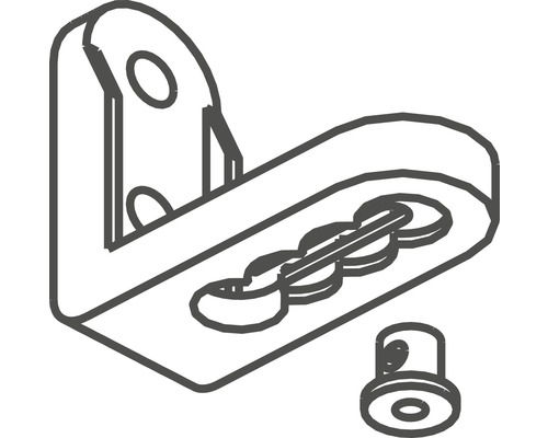 Halterung mit Befestigungsmaterial