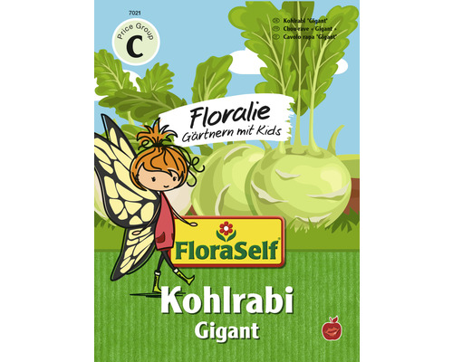 FloraSelf Floralie Gärtnern mit Kids Gemüsesamen Kohlrabi 'Gigant'