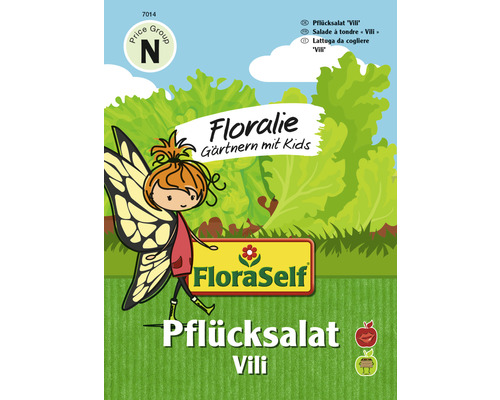 FloraSelf Floralie Gärtnern mit Kids Gemüsesamen Schnittsalat/Pflücksalat 'Vili'