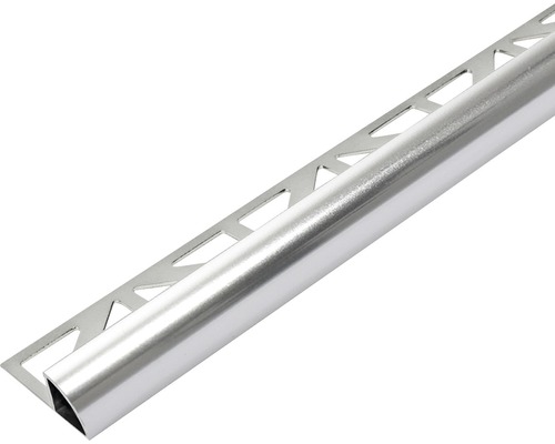 Profilé de finition quart de rond Dural Durondell DRA 1062 aluminium argent haute brillance anodisé 300 cm