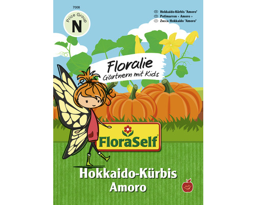 FloraSelf Floralie Gärtnern mit Kids Gemüsesamen Kürbis 'Amoro'
