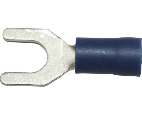 Cosse fourche bleue 6 mm 1,5 - 2,5 mm² 100 unités Cosse de câble en forme de fourche
